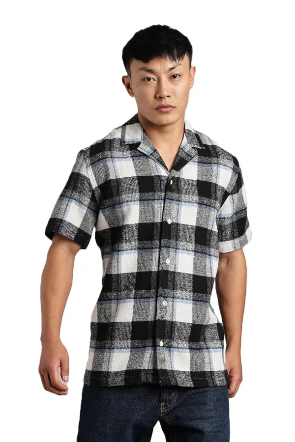 Multicolor_Cotton_Blend_Checkered_Cuban_Half-Sleeve_Shirt_For_Men