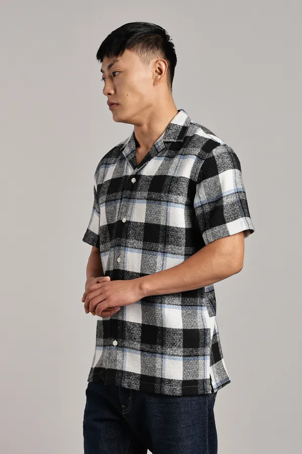 Multicolor_Cotton_Blend_Checkered_Cuban_Half-Sleeve_Shirt_For_Men