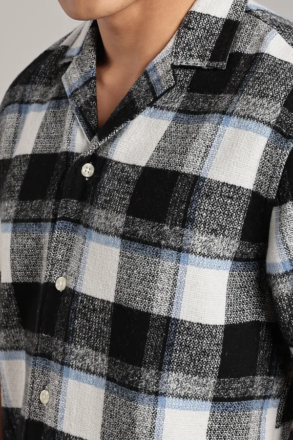 Multicolor_Cotton_Blend_Checkered_Cuban_Half-Sleeve_Shirt_For_Men