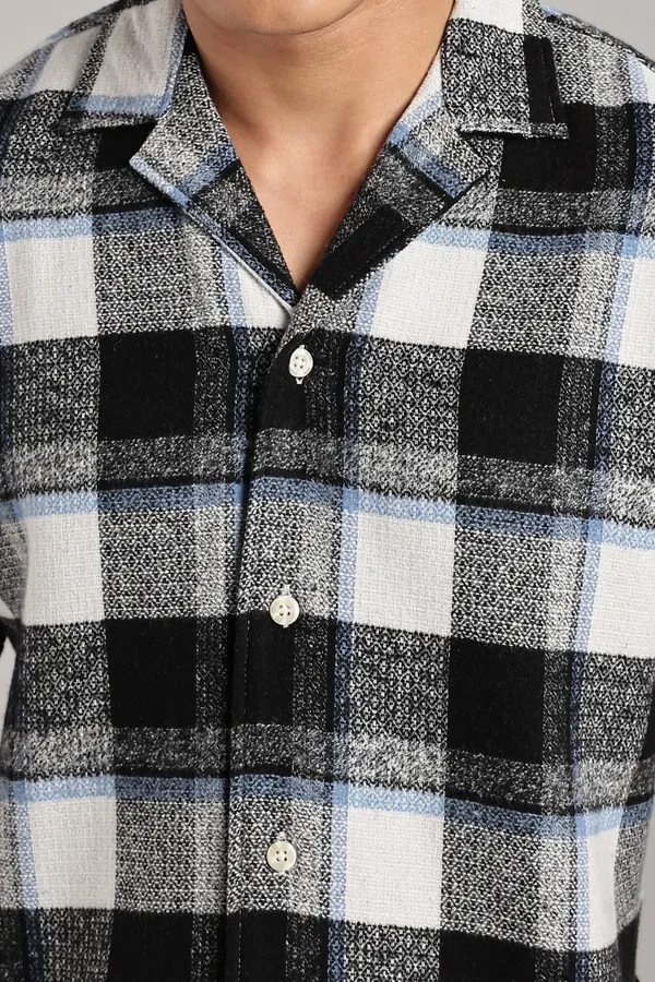 Multicolor_Cotton_Blend_Checkered_Cuban_Half-Sleeve_Shirt_For_Men