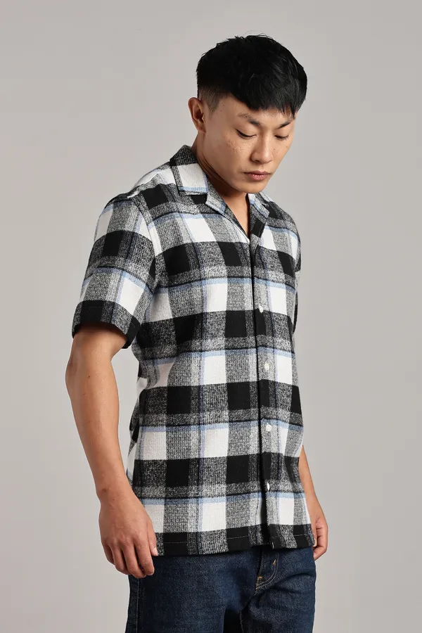 Multicolor_Cotton_Blend_Checkered_Cuban_Half-Sleeve_Shirt_For_Men