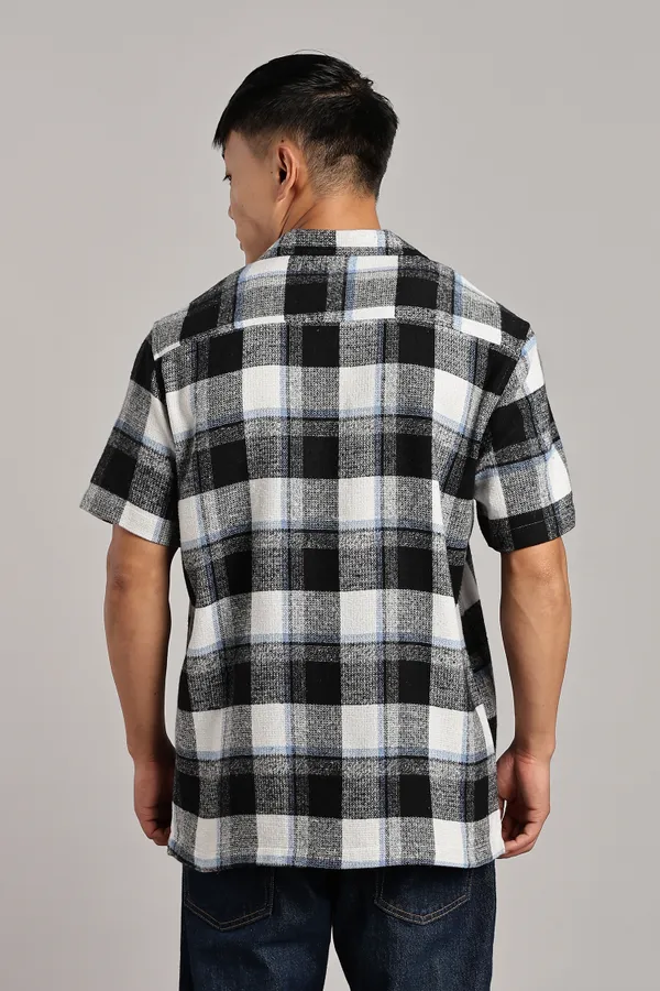 Multicolor_Cotton_Blend_Checkered_Cuban_Half-Sleeve_Shirt_For_Men