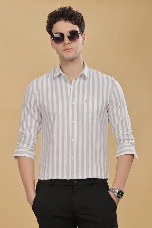 Grey_&_White_Oxford_Cotton_Stripes_Shirt_For_Men