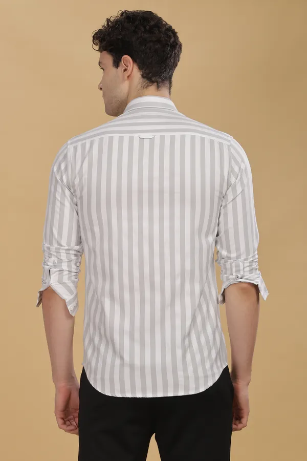 Grey_&_White_Oxford_Cotton_Stripes_Shirt_For_Men