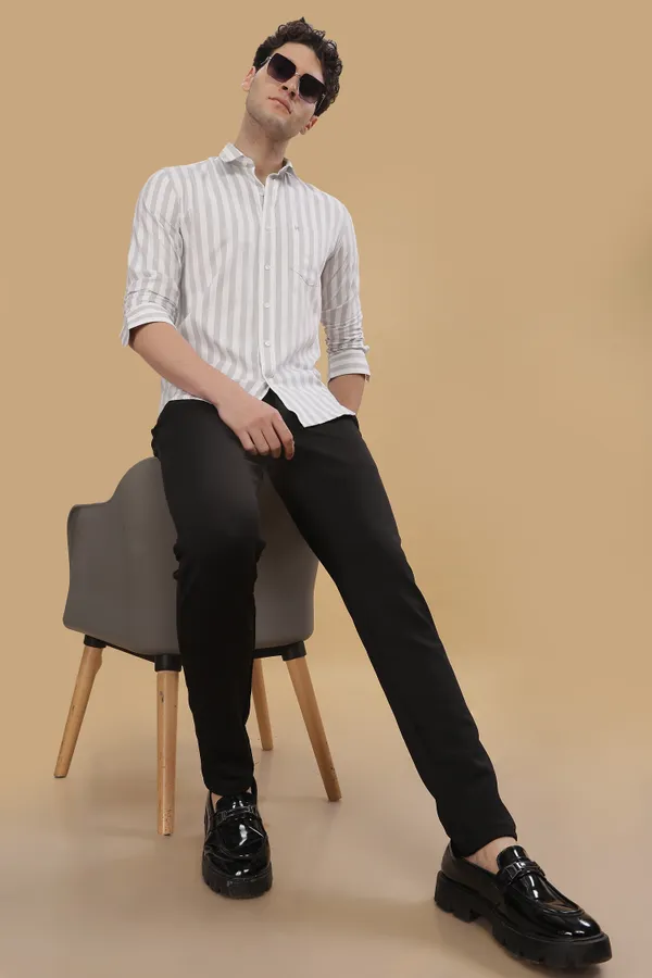 Grey_&_White_Oxford_Cotton_Stripes_Shirt_For_Men
