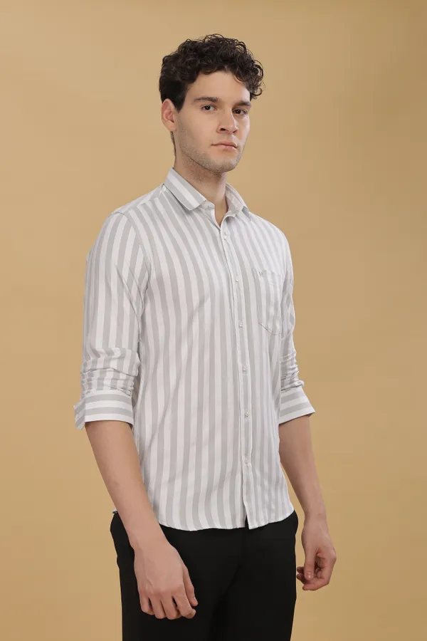 Grey_&_White_Oxford_Cotton_Stripes_Shirt_For_Men