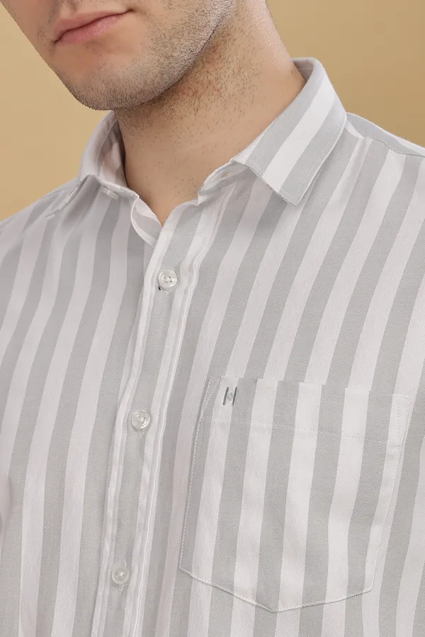 Grey_&_White_Oxford_Cotton_Stripes_Shirt_For_Men