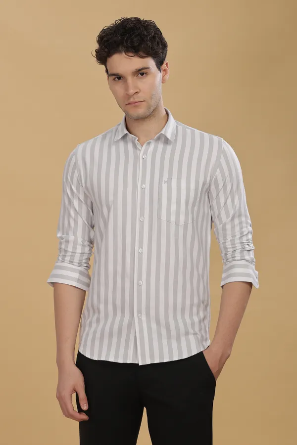 Grey_&_White_Oxford_Cotton_Stripes_Shirt_For_Men
