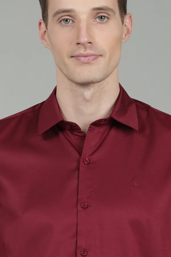 Men_Imported_Satin_Partywear_Shirt_–_Maroon/Wine,_Spread_Collar,_Full_Sleeves