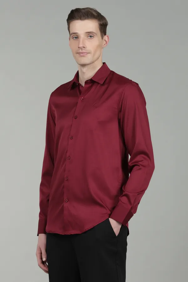 Men_Imported_Satin_Partywear_Shirt_–_Maroon/Wine,_Spread_Collar,_Full_Sleeves