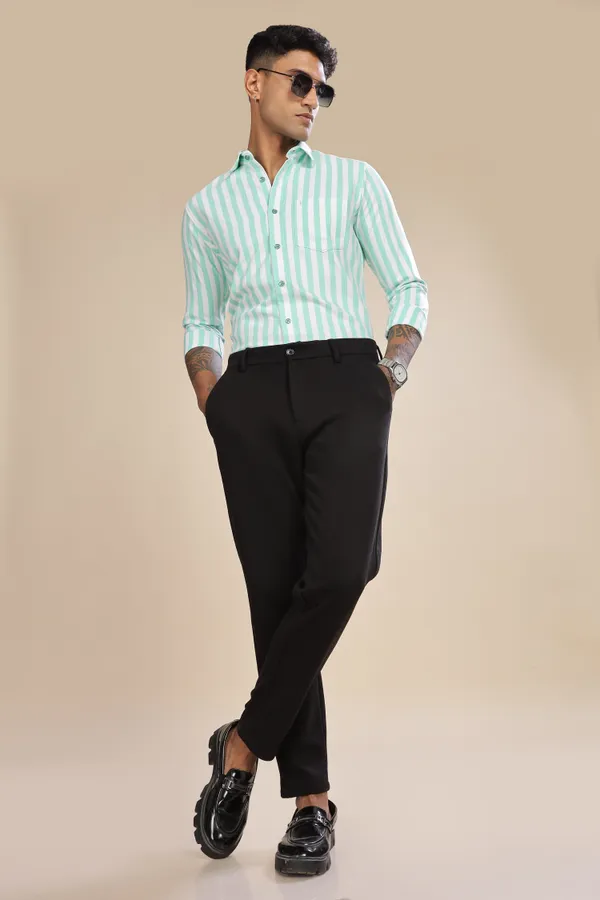 Sea_Foam_Green_Oxford_Cotton_Stripes_Shirt_For_Men