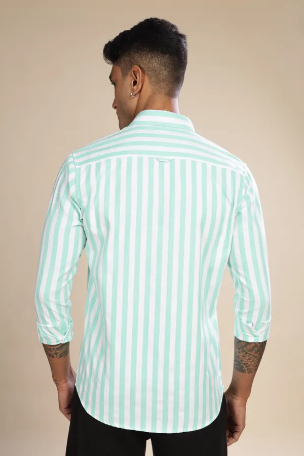 Sea_Foam_Green_Oxford_Cotton_Stripes_Shirt_For_Men