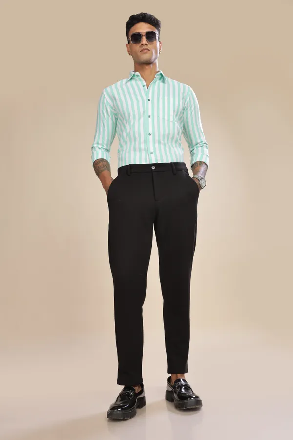 Sea_Foam_Green_Oxford_Cotton_Stripes_Shirt_For_Men