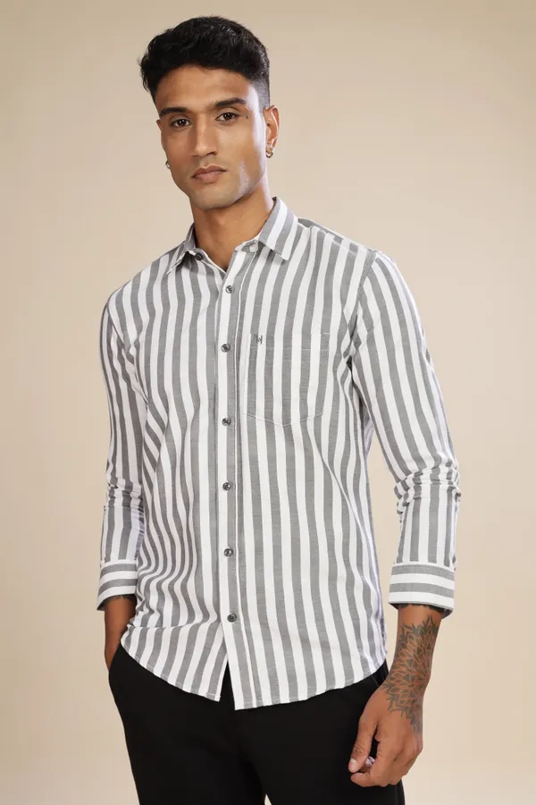 Charcoal_Oxford_Cotton_Stripes_Shirt_For_Men
