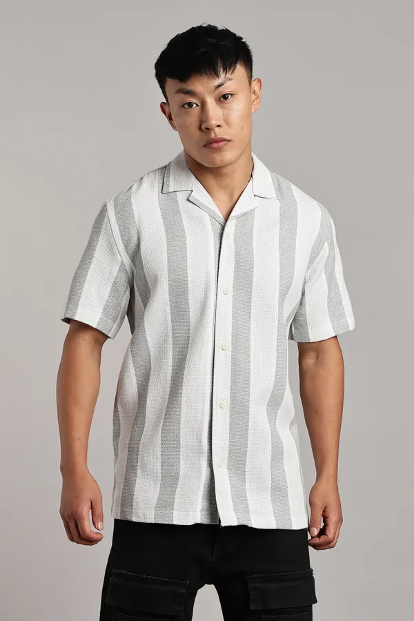 Grey_&_White_Cotton_Blend_Vertical_Stripe_Cuban_Shirt_For_Men