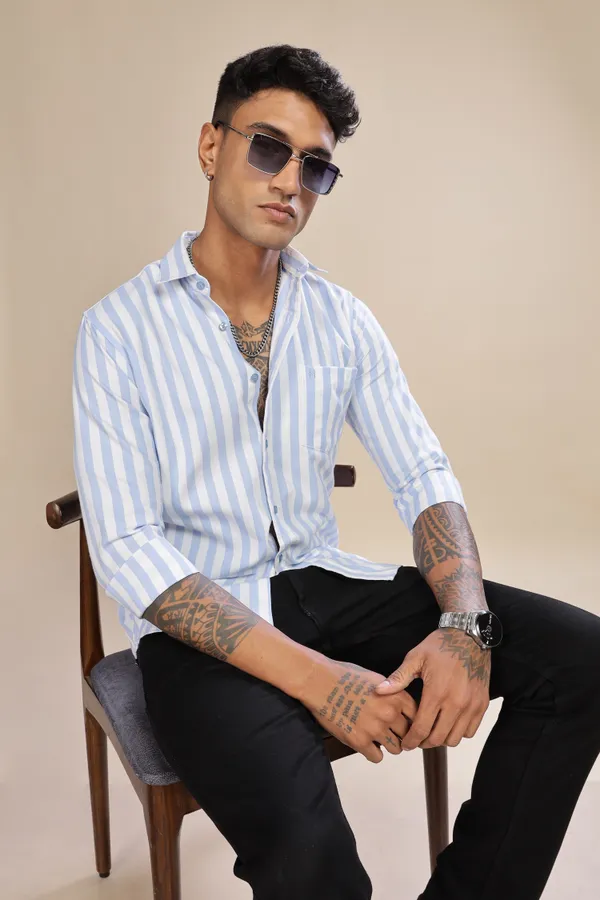 Light_Blue_Oxford_Cotton_Stripes_Shirt_For_Men
