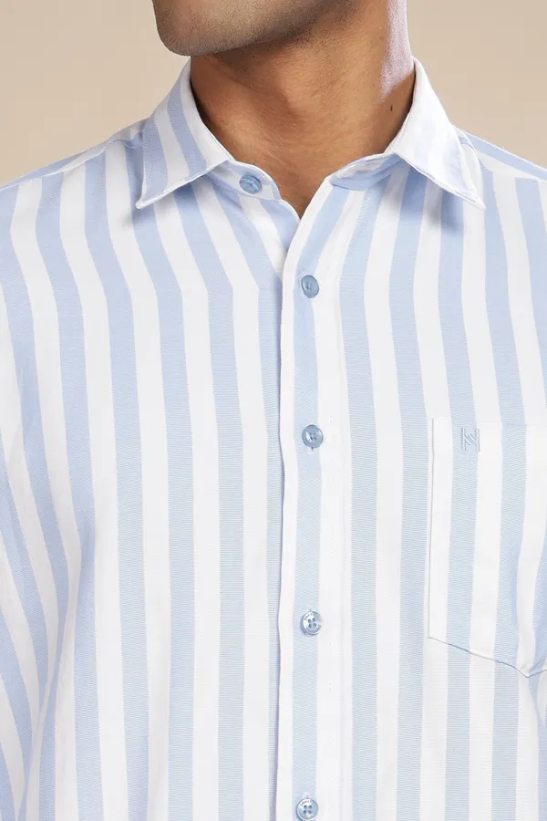 Light_Blue_Oxford_Cotton_Stripes_Shirt_For_Men