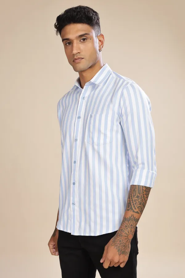 Light_Blue_Oxford_Cotton_Stripes_Shirt_For_Men