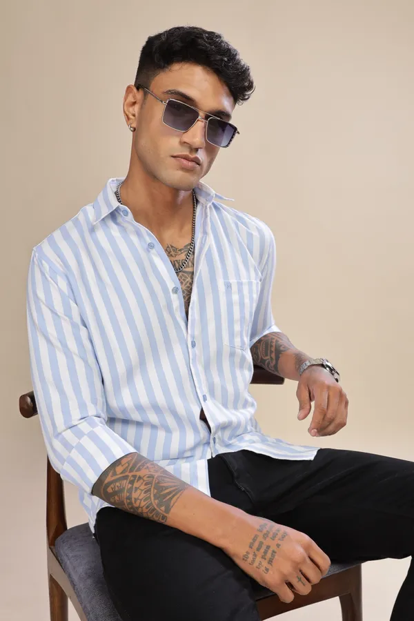 Light_Blue_Oxford_Cotton_Stripes_Shirt_For_Men