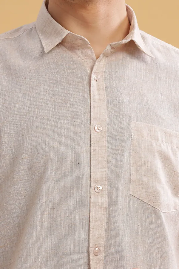 Off_White_Linen_Cotton_Shirt_For_Men