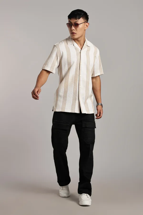 Beige_&_White_Cotton_Blend_Vertical_Stripe_Cuban_Shirt_For_Men
