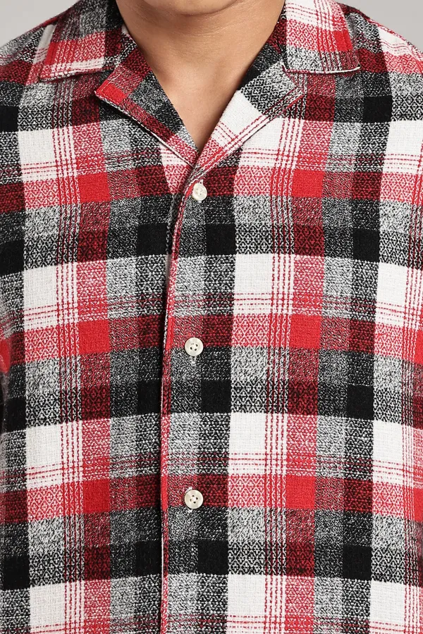 Multicolor_Cotton_Blend_Cuban_Half-Sleeve_Shirt_For_Men