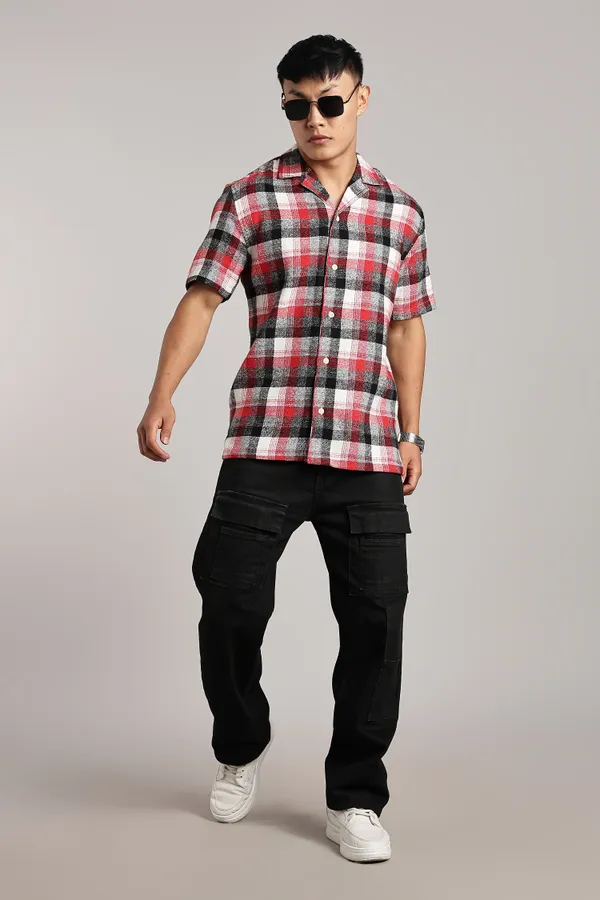 Multicolor_Cotton_Blend_Cuban_Half-Sleeve_Shirt_For_Men