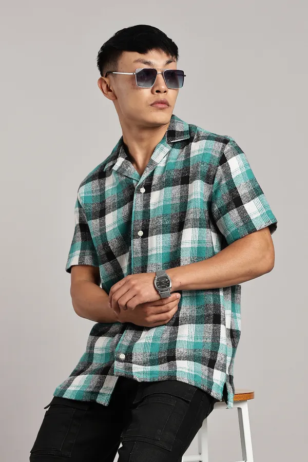 Multicolor_Cotton_Blend_Cuban_Half-Sleeve_Shirt_For_Men