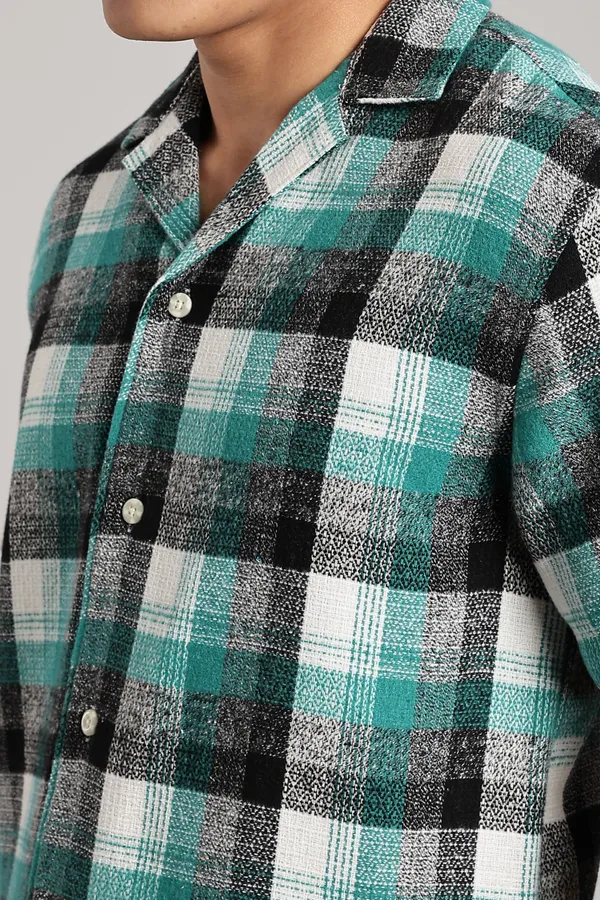 Multicolor_Cotton_Blend_Cuban_Half-Sleeve_Shirt_For_Men