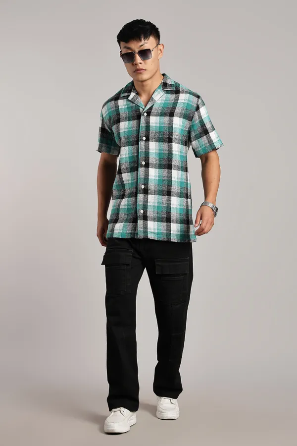 Multicolor_Cotton_Blend_Cuban_Half-Sleeve_Shirt_For_Men