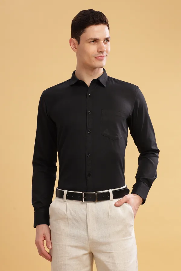 Black_Oxford_Cotton_Shirt_For_Men