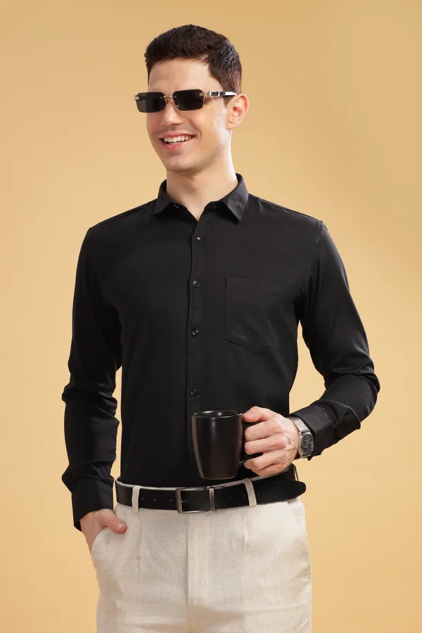 Black_Oxford_Cotton_Shirt_For_Men