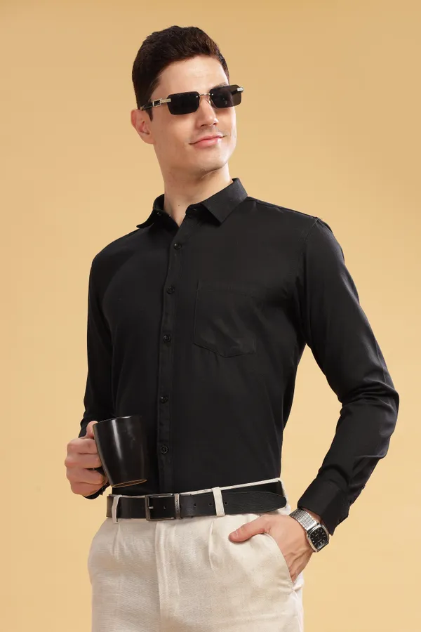 Black_Oxford_Cotton_Shirt_For_Men