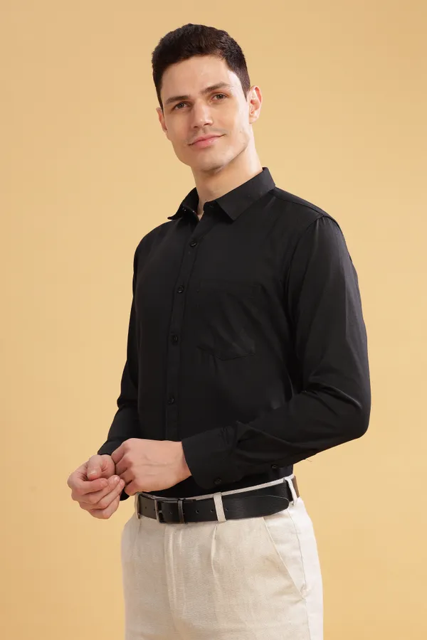 Black_Oxford_Cotton_Shirt_For_Men