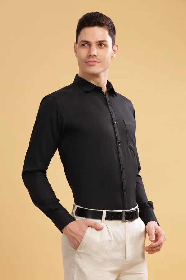 Black_Oxford_Cotton_Shirt_For_Men
