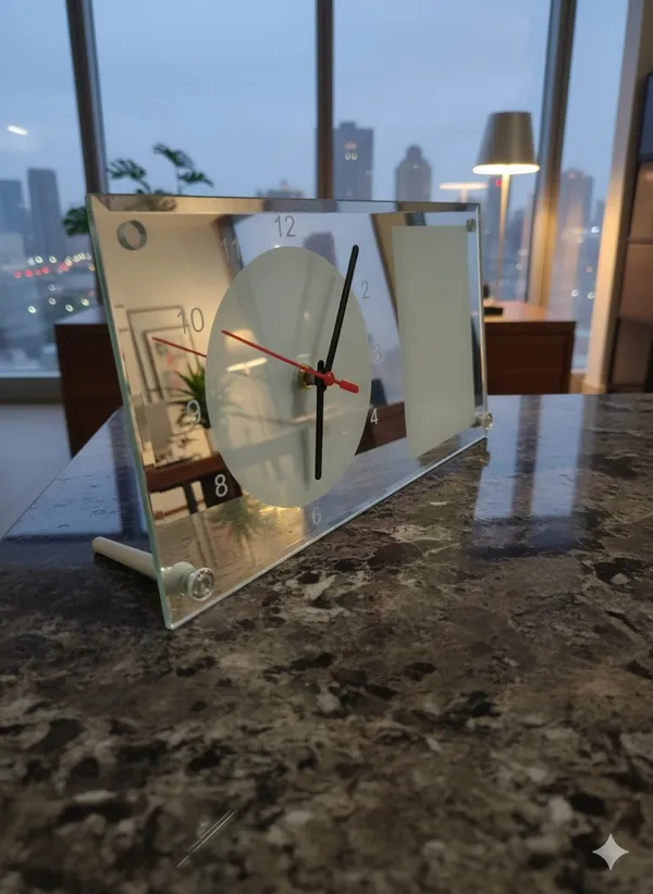 Glossy_Glass_Photo_Frame_With_Watch_For_Home_&_Decor