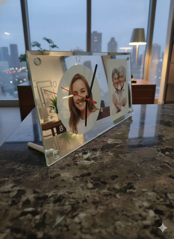 Glossy_Glass_Photo_Frame_With_Watch_For_Home_&_Decor