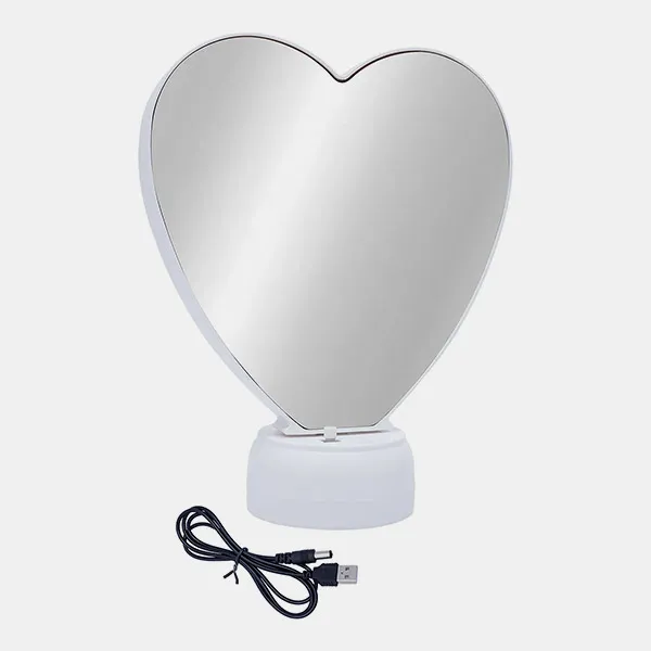 White_Plastic_Glass_Heart_Shape_With_Magic_Mirror_For_Home_&_Decor