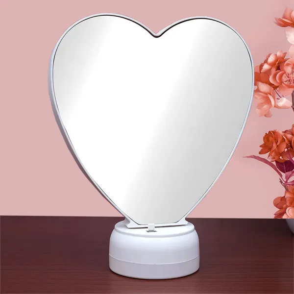 White_Plastic_Glass_Heart_Shape_With_Magic_Mirror_For_Home_&_Decor