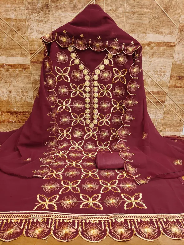 Red_Premium_Georgette_Zari_Dress_Material_For_Women_&_Girls