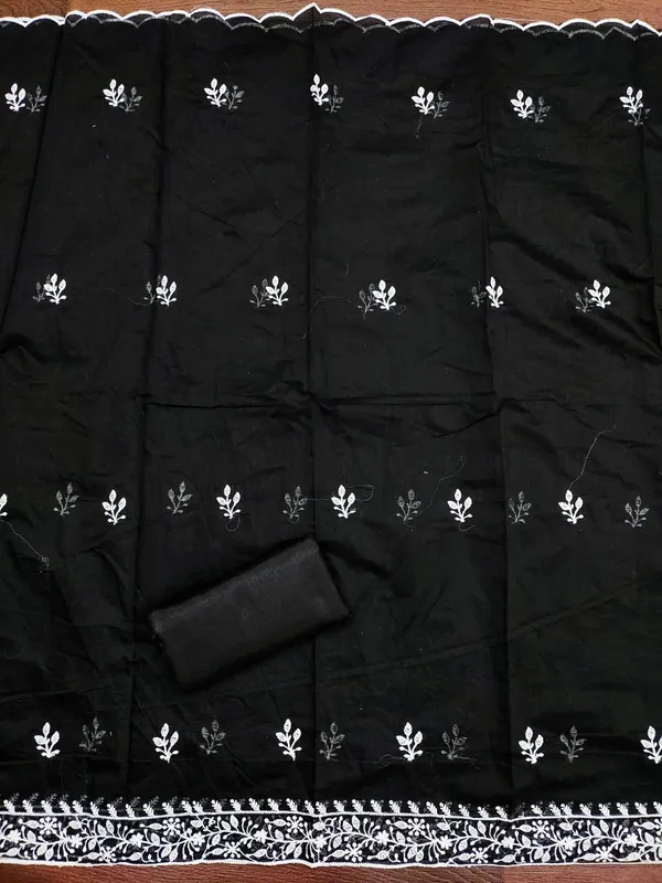 Black_Premium_Modal_With_Lakhnavi_Work_Dress_Material_For_Women_&_Girls