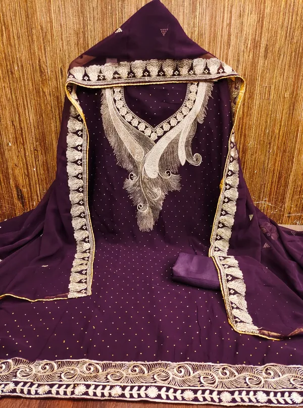 Purple_Premium_Georgette_Zari_Dress_Material_For_Women_&_Girls