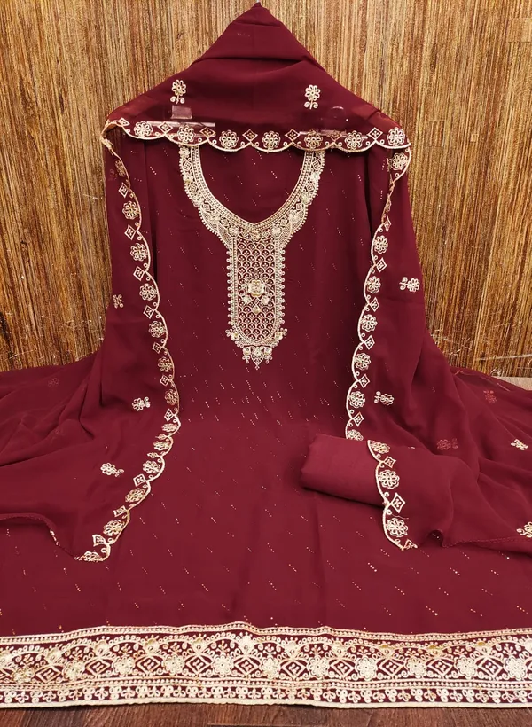 Maroon_Premium_Georgette_Zari_Dress_Material_For_Women_&_Girls