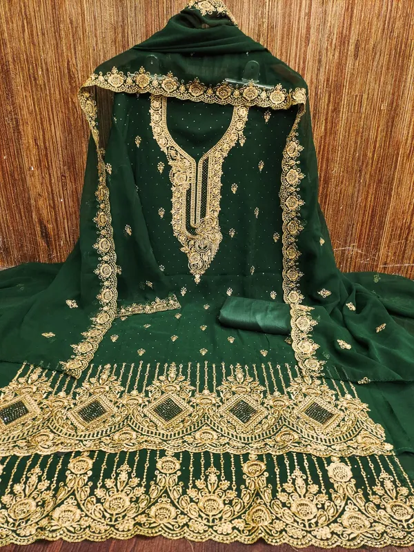 Green_Premium_Georgette_Zari_Dress_Material_For_Women_&_Girls