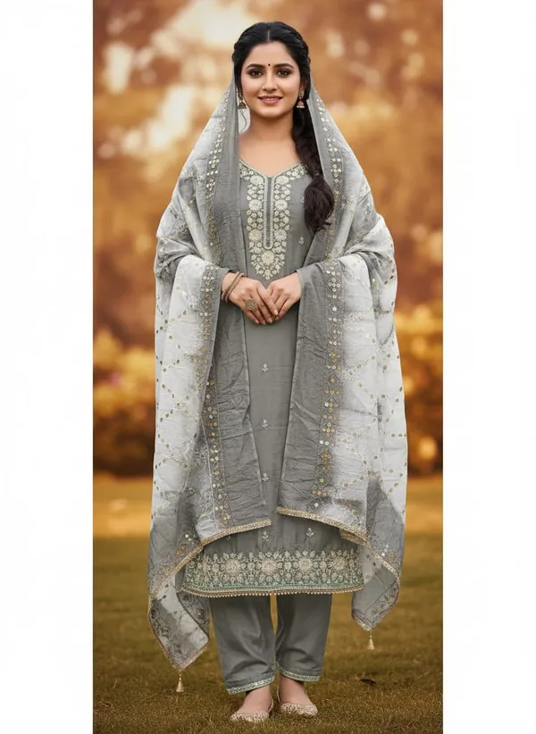 Grey_Premium_Coco_Silk_Dress_Material_For_Women_&_Girls