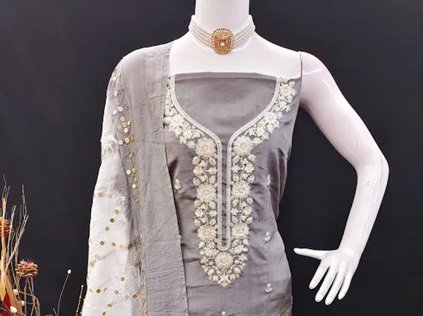 Grey_Premium_Coco_Silk_Dress_Material_For_Women_&_Girls