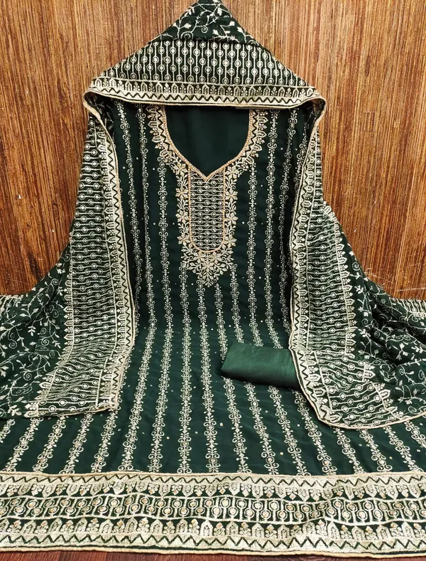 Green_Premium_Georgette_Zari_Dress_Material_For_Women_&_Girls