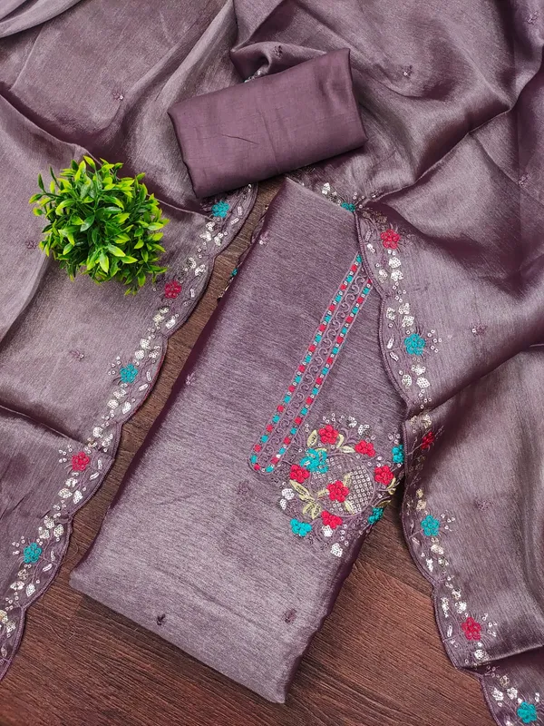 Purple_Premium_Barbarik_Silk_Dress_Material_For_Women_&_Girls