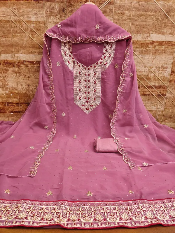 Pink_Premium_Georgette_Zari_Dress_Material_For_Women_&_Girls
