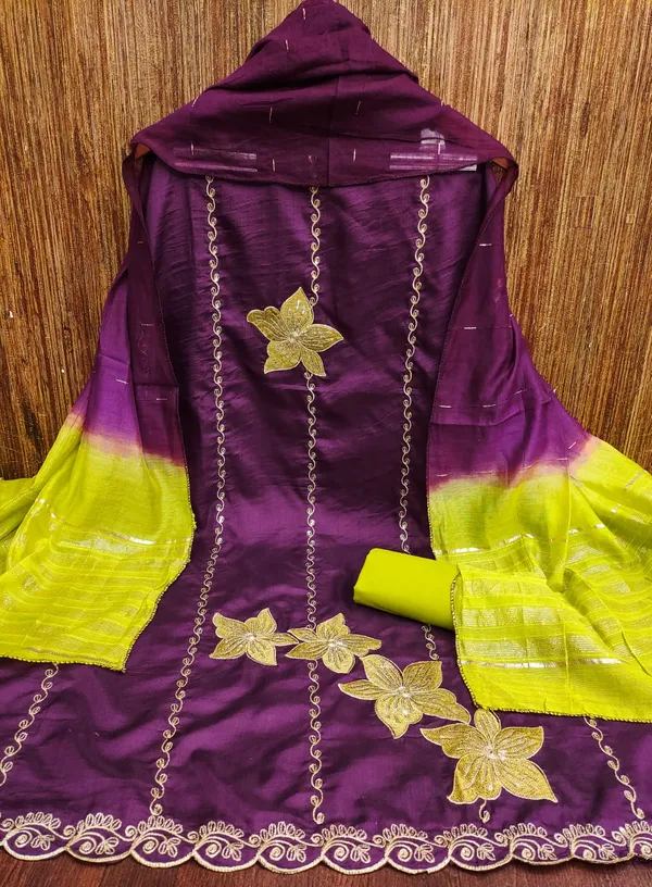 Purple_Premium_Coco_Silk_Dress_Material_For_Women_&_Girls